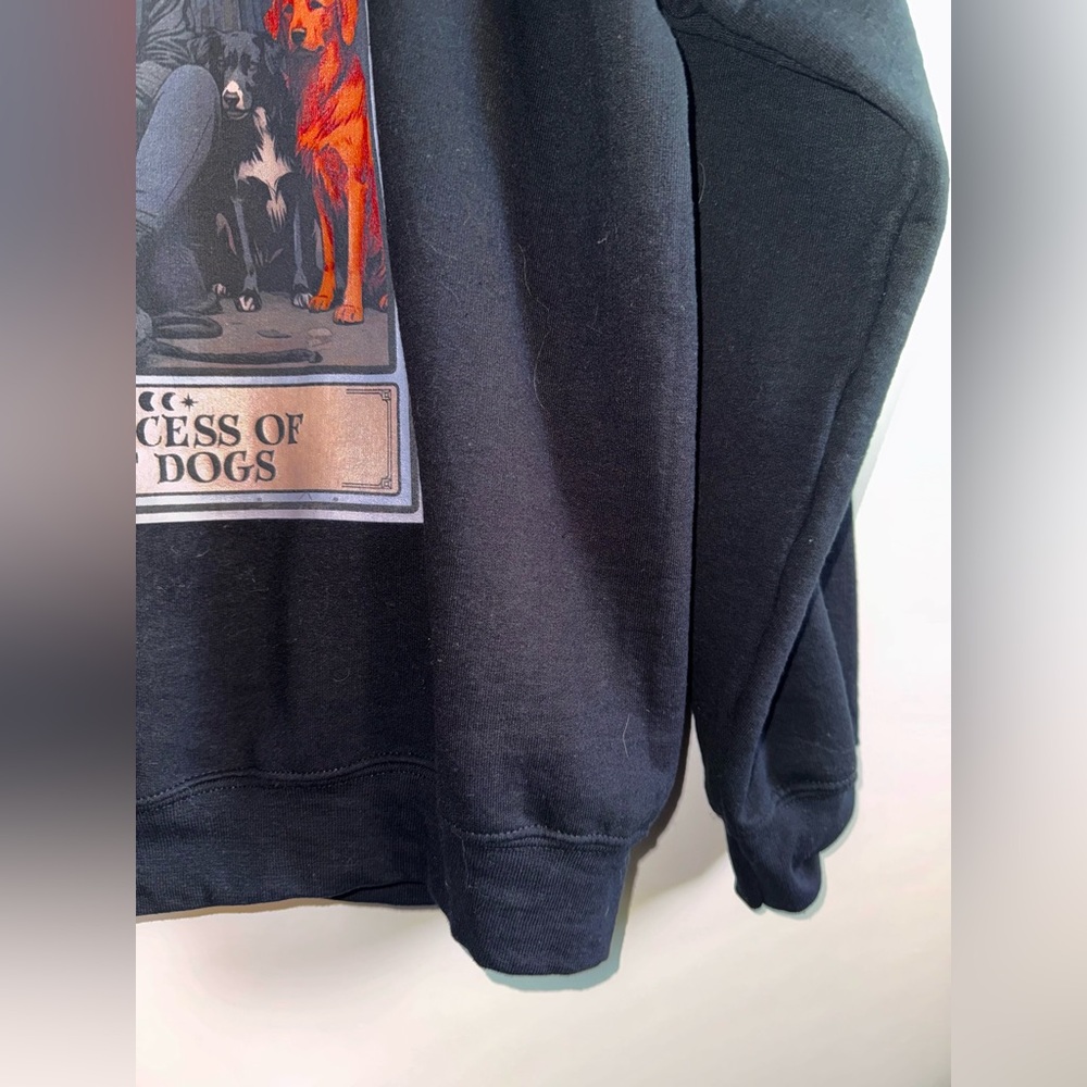 Princess Of Street Dogs Sweatshirt Women Size Medium Black Cotton Polyester - Picture 3 of 6